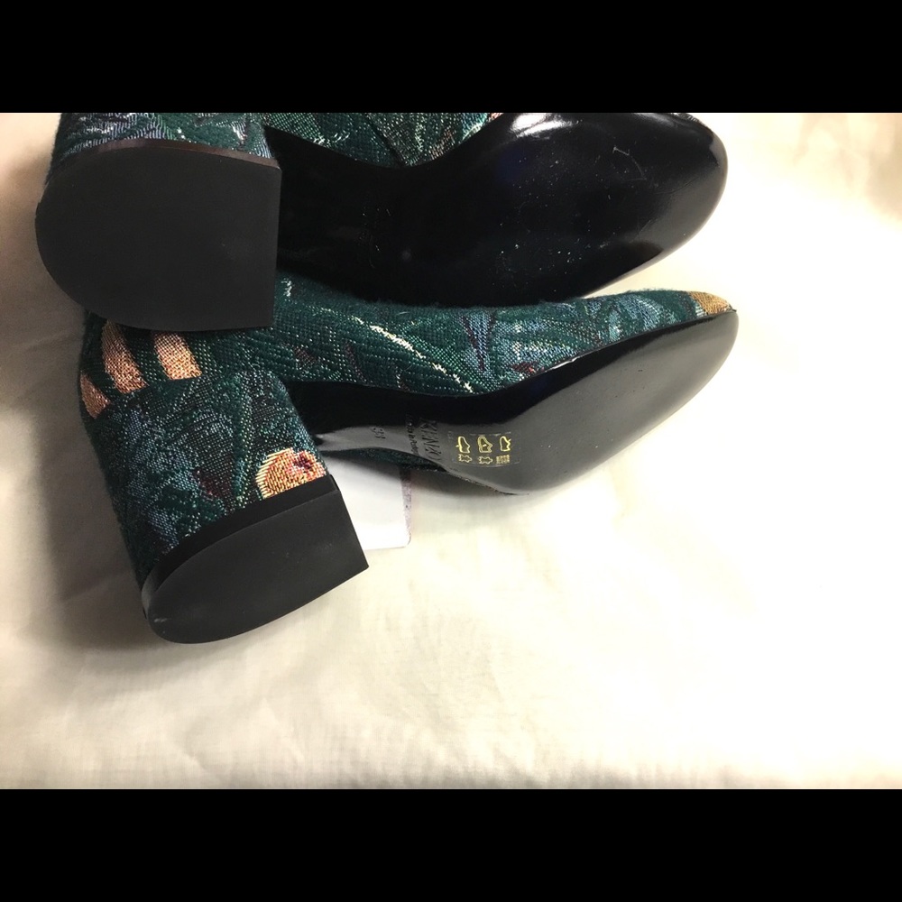 KENZO WOMEN'S ANKLE BOOTS GREEN FABRIC - Picture 7 of 8
